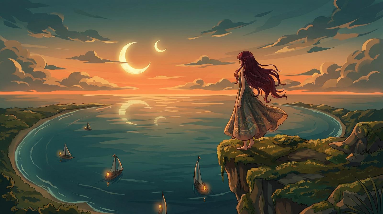 黄色仓库原创动漫短片-月湾少女